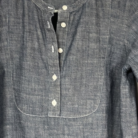 Crewcuts denim-look pullover, button blouse, Size 14, 100% cotton, teen - Picture 4 of 7